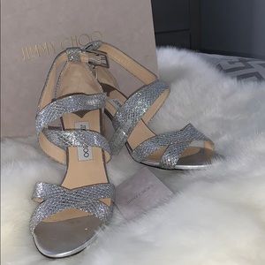 Jimmy choo sliver sparkle shoes